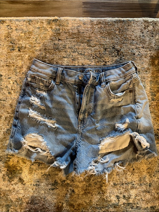 American Eagle Outfitters Pants - American Eagle Outfitters Light Blue Distressed Denim Cutoff Shorts